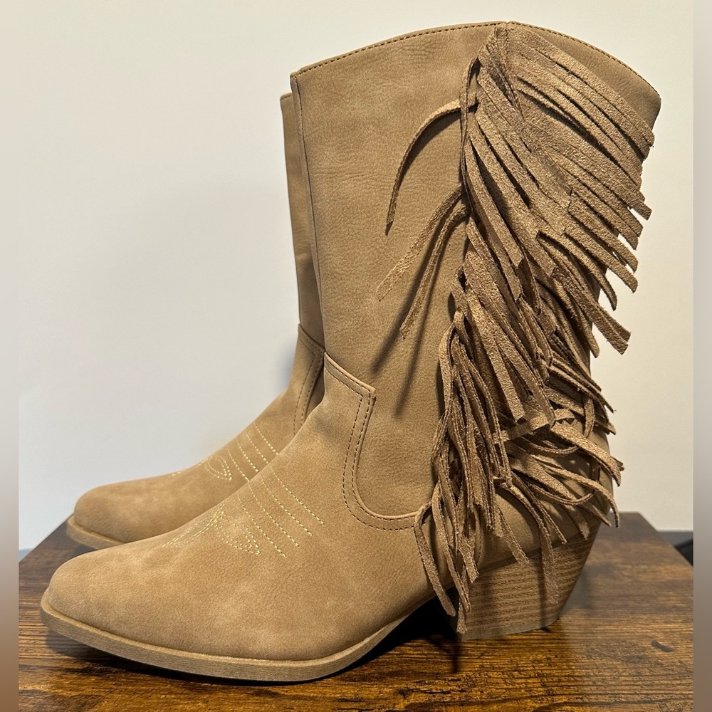 Pop Womens Korra Sand Stacked Heel Cowboy Boots NWT Various Sizes
